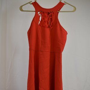 Red-orange Ya Los Angeles knee length dress